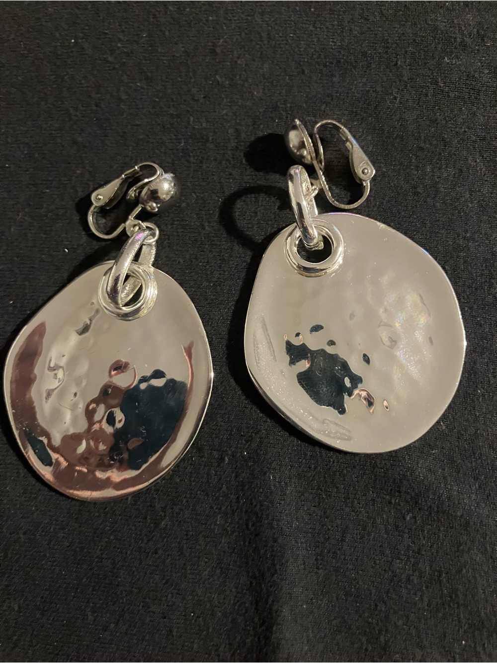 Vintage Robert Lee Morris RLM SOHO Hammered Disc Clip-On Earrings